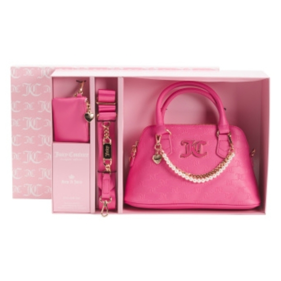 💕🔹️Juicy Couture🔹️Pink3 Pc Sporty Satchel Box Set